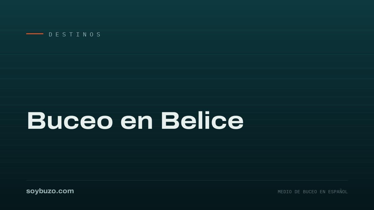 Portada de soybuzo.com con el título «Buceo en Belice»