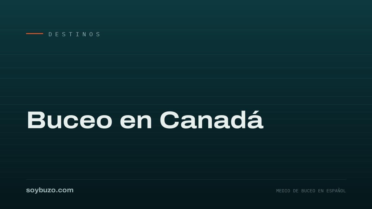 Portada de soybuzo.com con el título «Buceo en Canadá»