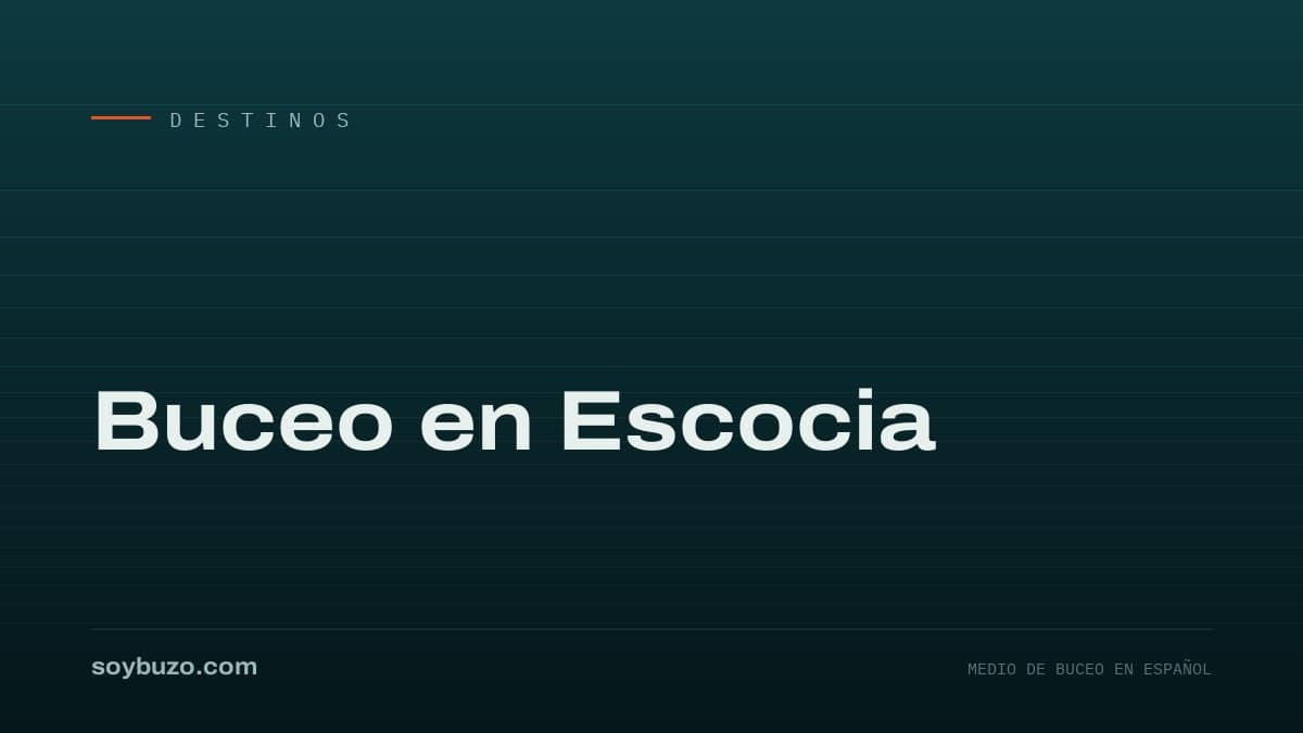 Portada de soybuzo.com con el título «Buceo en Escocia»