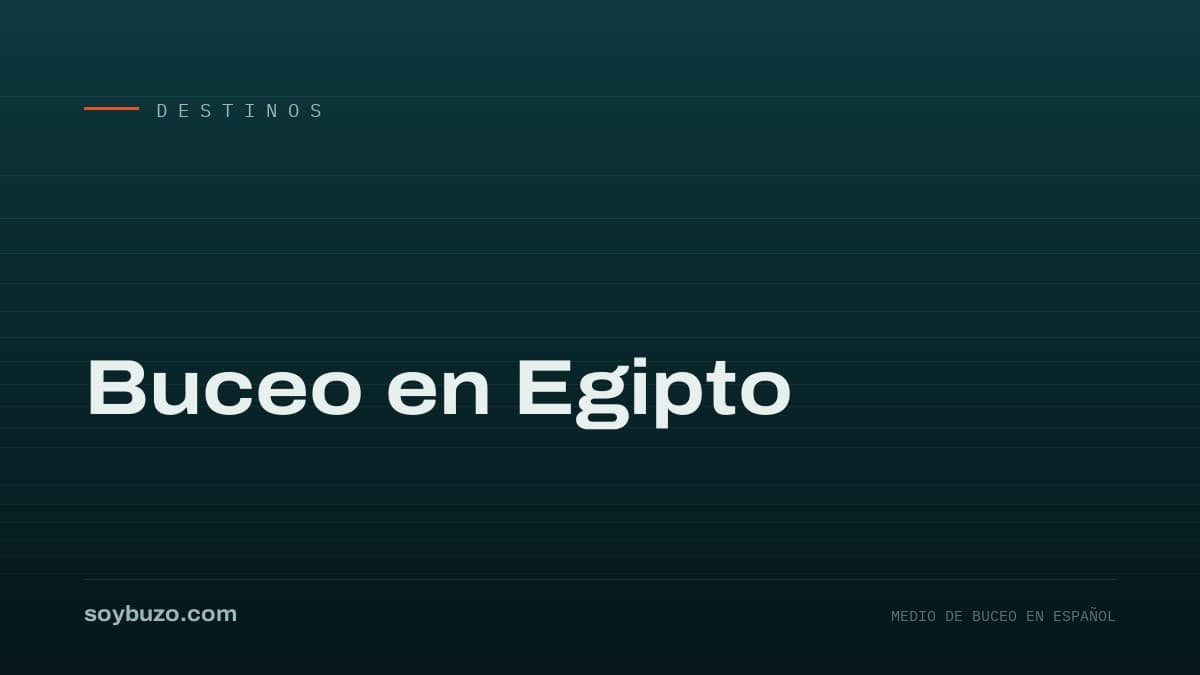Portada de soybuzo.com con el título «Buceo en Egipto»