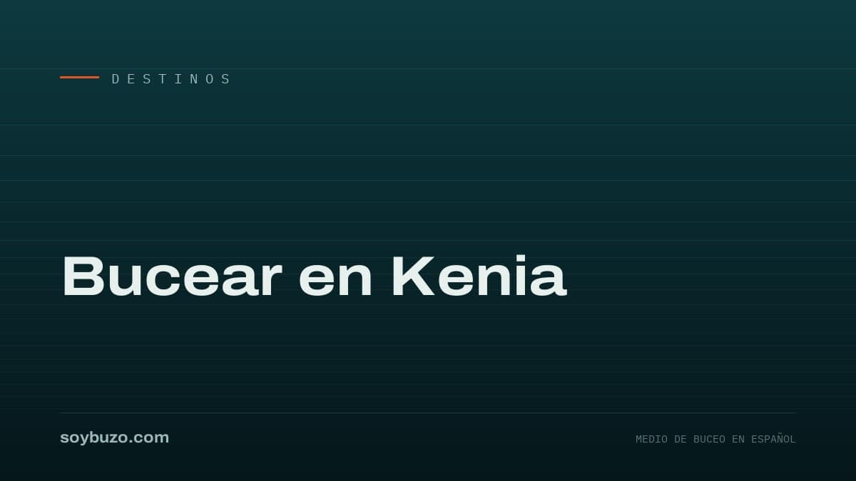 Portada de soybuzo.com con el título «Bucear en Kenia»