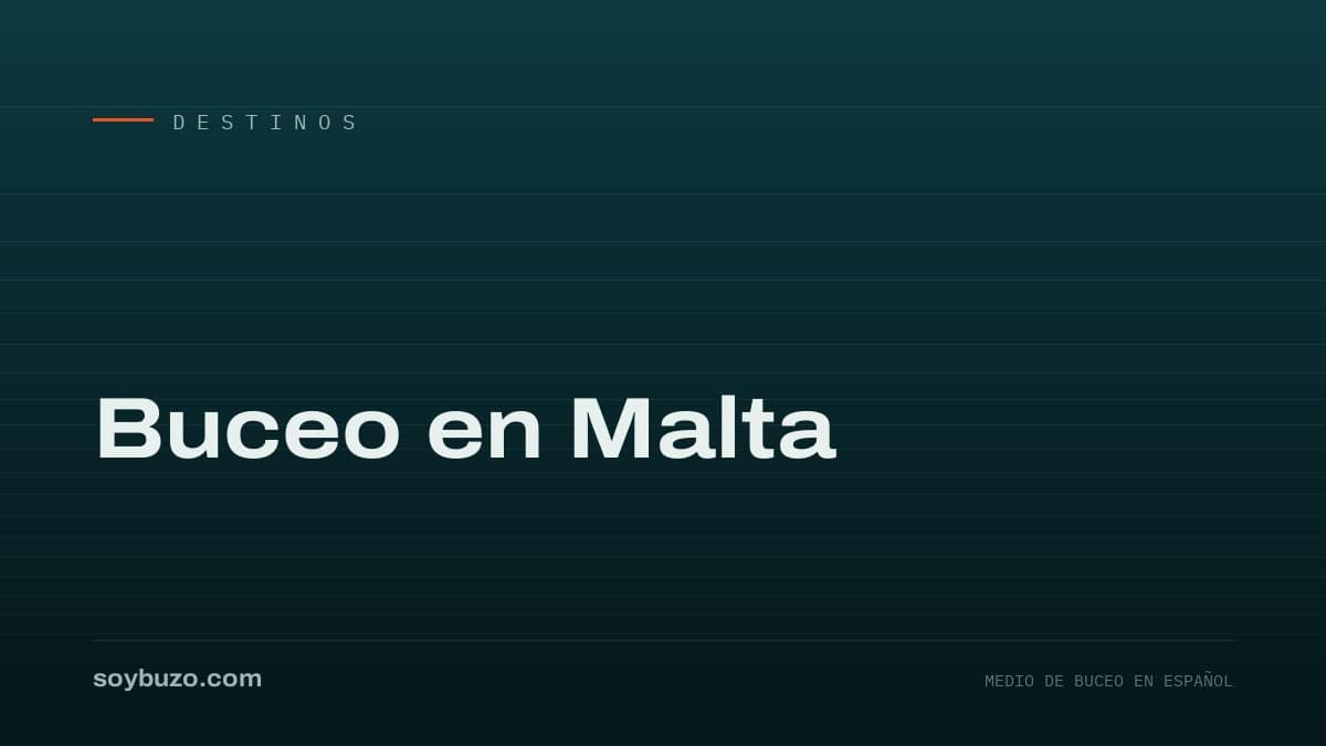 Portada de soybuzo.com con el título «Buceo en Malta»