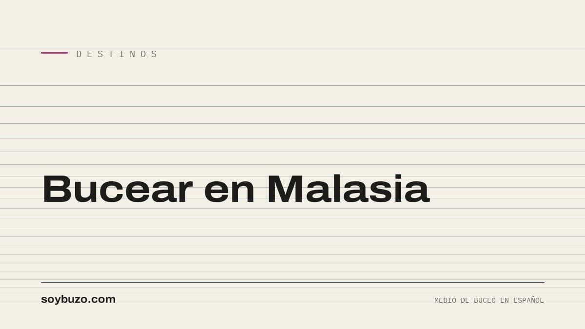 Portada de soybuzo.com con el título «Bucear en Malasia»