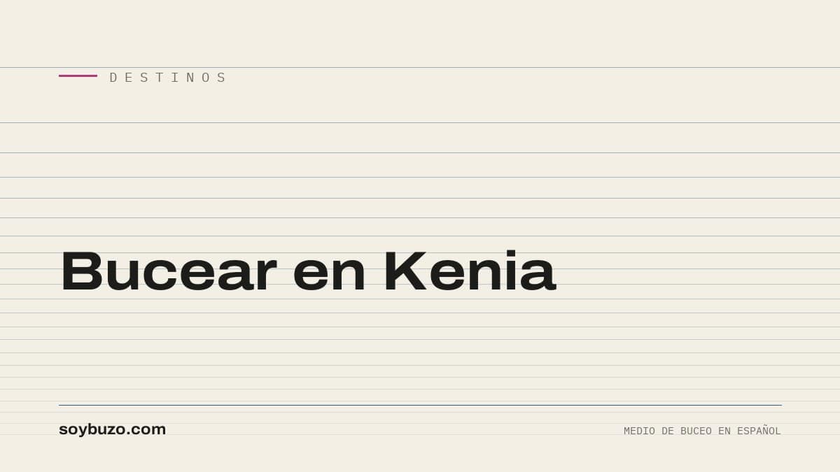 Portada de soybuzo.com con el título «Bucear en Kenia»