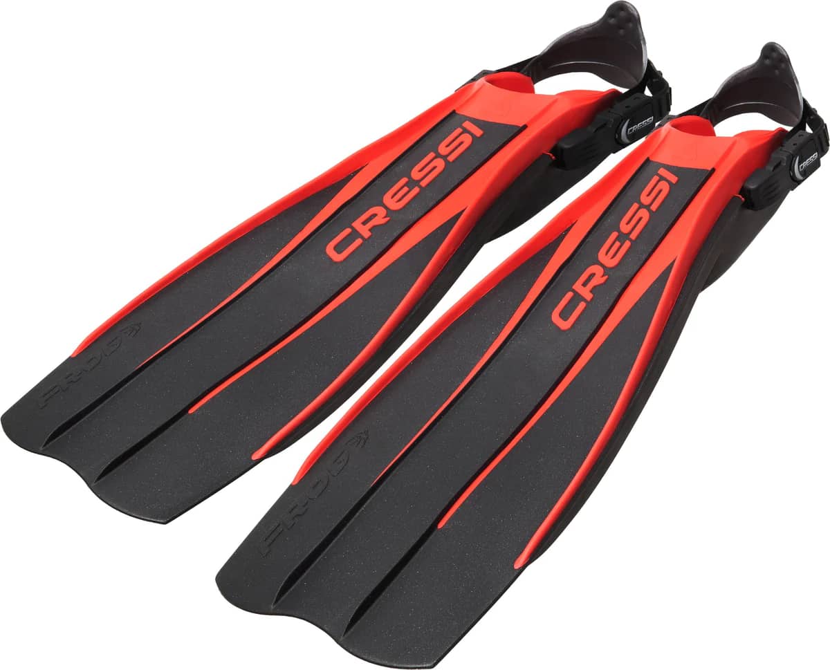 Aletas Cressi Frog FIns de color Negra y Roja