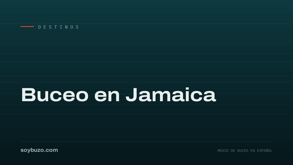 Portada de soybuzo.com con el título «Buceo en Jamaica»