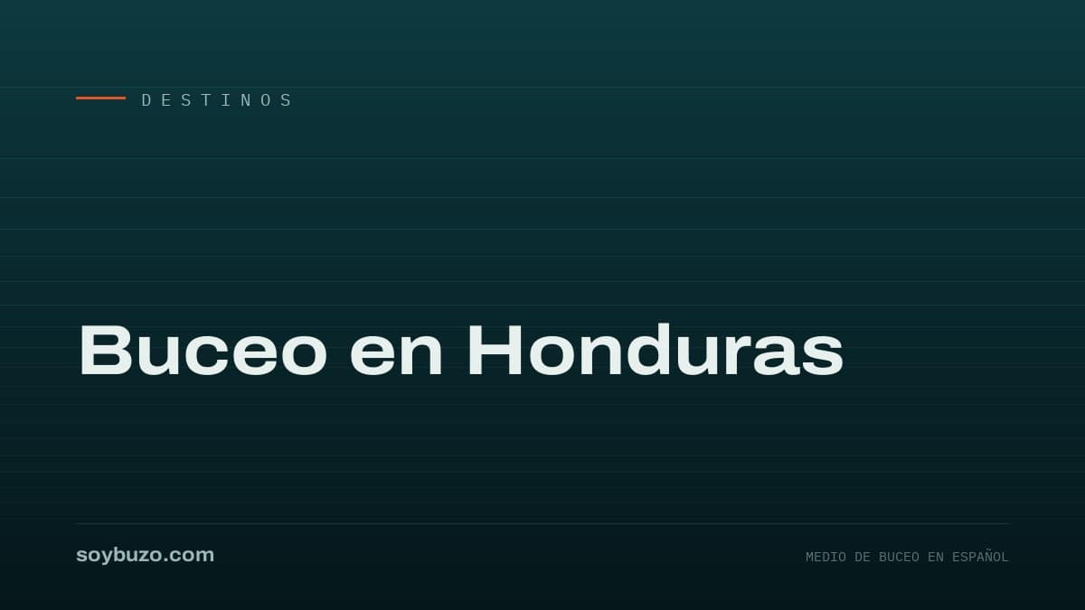Portada de soybuzo.com con el título «Buceo en Honduras»