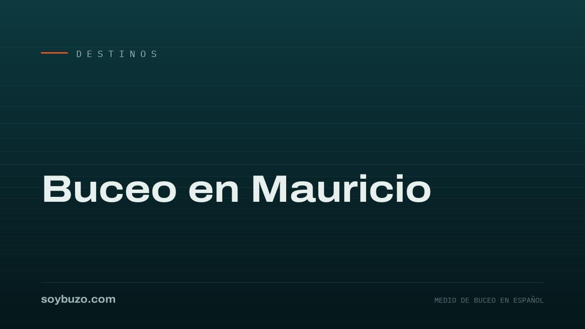 Portada de soybuzo.com con el título «Buceo en Mauricio»