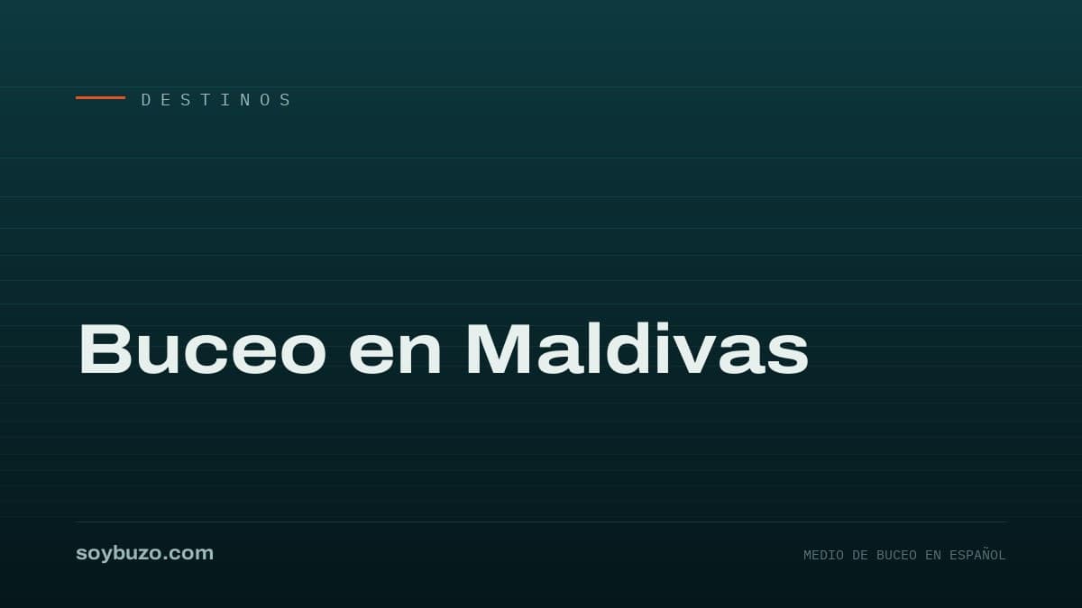 Portada de soybuzo.com con el título «Buceo en Maldivas»