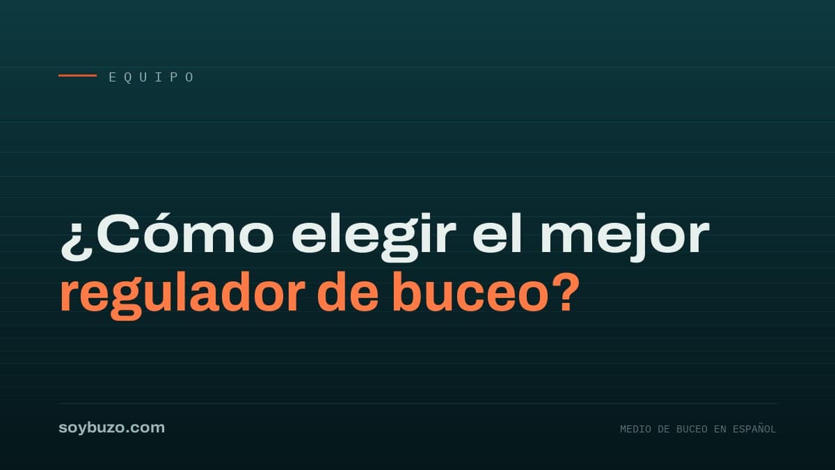 Portada de soybuzo.com con el título «¿Cómo elegir el mejor regulador de buceo?»